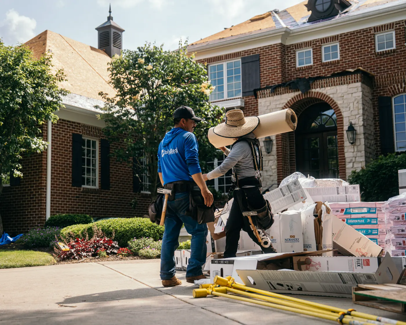 Storm damage documented on a Sandstone Lakes home